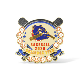 Custom American Baseball Club Number Number Badge Metal Lapel Pin Baseball Team Hat Pin Trading