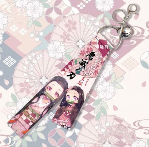 Fesyen Hot Jualan Anime Kartun Polyester Telefon Keyring Anime Demon Sublimation Slayer Lanyard Anime Lanyard