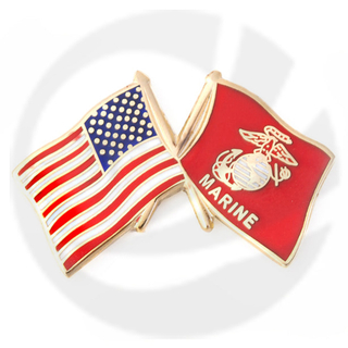 Pin bendera Amerika Syarikat dan USMC