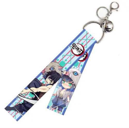 Fesyen Hot Jualan Anime Kartun Polyester Telefon Keyring Anime Demon Sublimation Slayer Lanyard Anime Lanyard