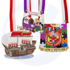 Medallas logo adat kanak -kanak besar bersalut emas bersalut enamel berwarna -warni peristiwa karnival badut