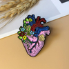 Koleksi Jantung Organ Unik Art Heart Enamel Lapel Pin Set Funny Cartoon Enamel Pin