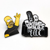 Borong logam anime pin kadbod simpsons pin lucu lencana anime comel