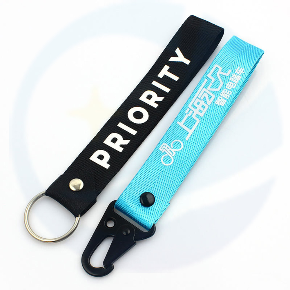 Pemegang Tali Lanyard Polyester Kunci Kunci Premium Tahan Lama Murah Lanyard Key Chain Lanyards