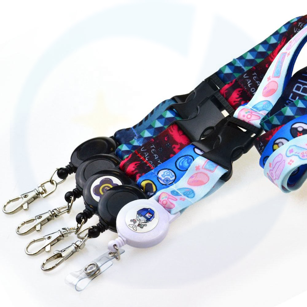 Lanyard Manufacturer Contoh Percuma Promosi Murah Custom Print Polyester Neck Lanyard Dengan Logo