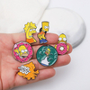 Borong logam anime pin kadbod simpsons pin lucu lencana anime comel