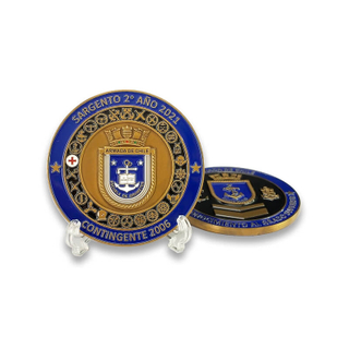 Kilang Custom Chile Tentera Laut Tentera Challenge Coin