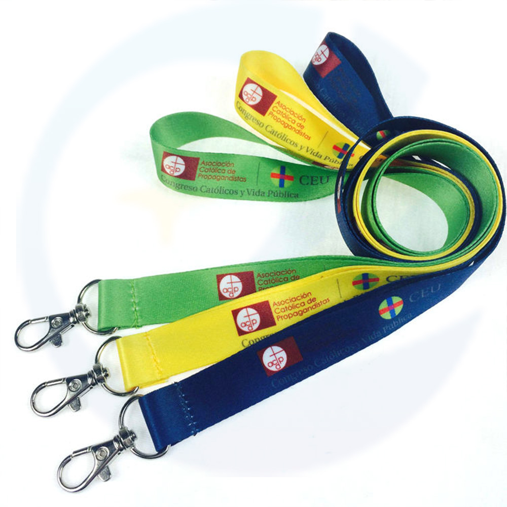 Lanyard borong dengan logo poliester custom bercetak yoyo lanyard dengan logo bercetak pemindahan haba