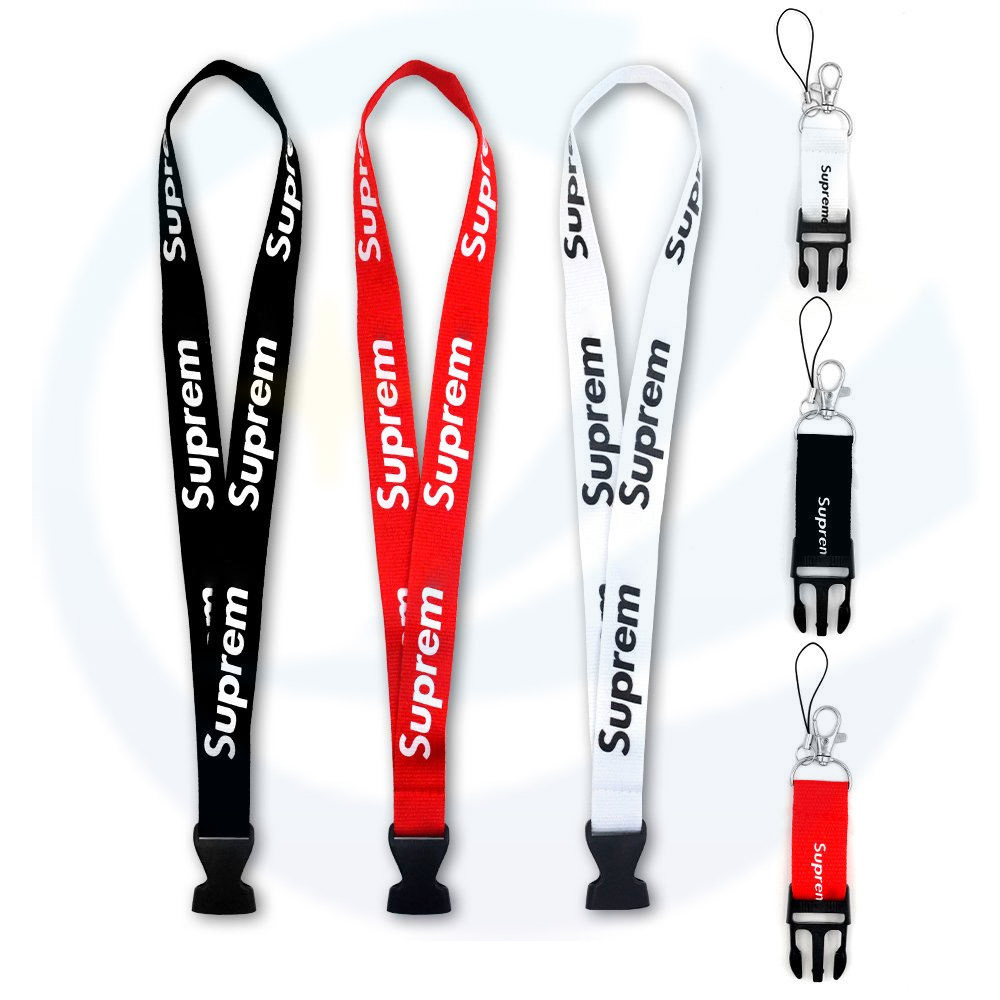 Promosi Penyejuk Anime Promosi Polyester Lanyard Id Card Holder Lanyard dengan Logo Custom