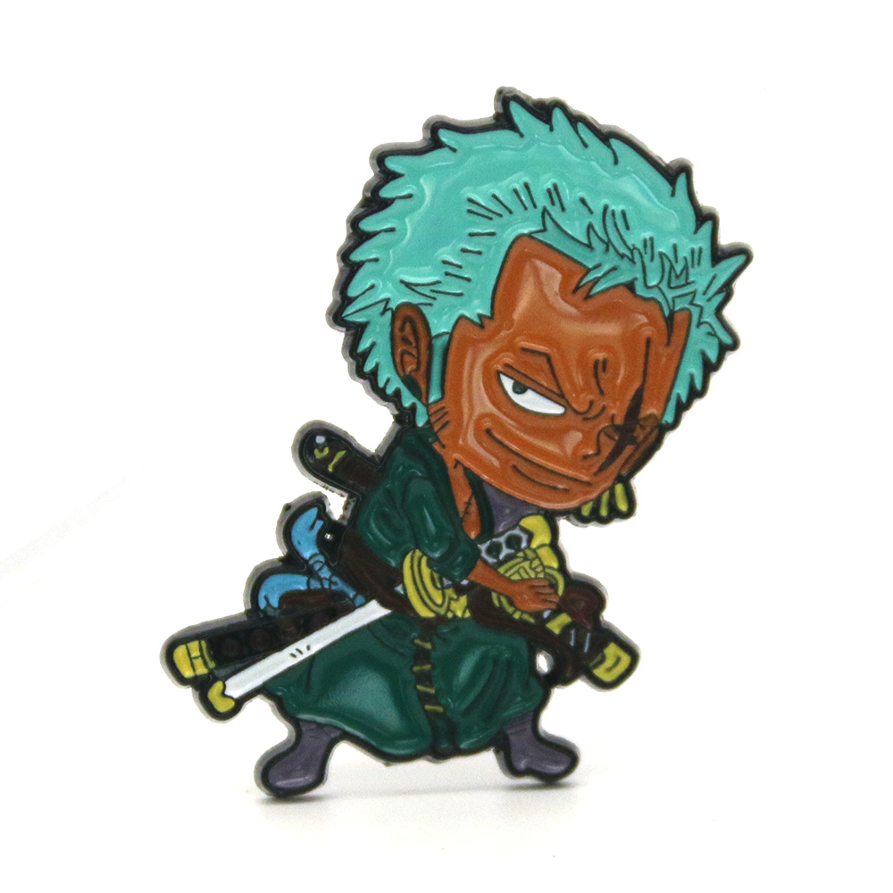 Hot Sale Jepun kartun watak satu keping luffy zoro anime pin bros