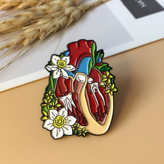 Koleksi Jantung Organ Unik Art Heart Enamel Lapel Pin Set Funny Cartoon Enamel Pin