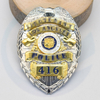 Pegawai Keselamatan Harga Kilang OEM Badge Gold 3D Enamel Pin dengan Set Kulit