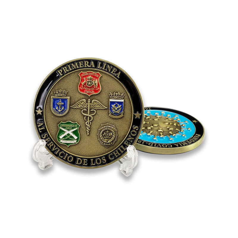 Kilang Custom Chile Tentera Laut Tentera Challenge Coin