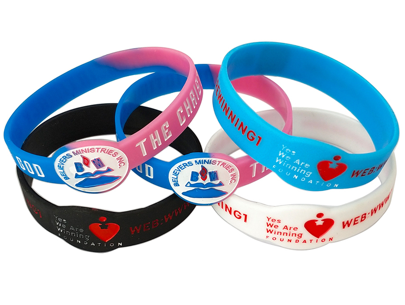 20mm Deboss Logo Silicone Wristband