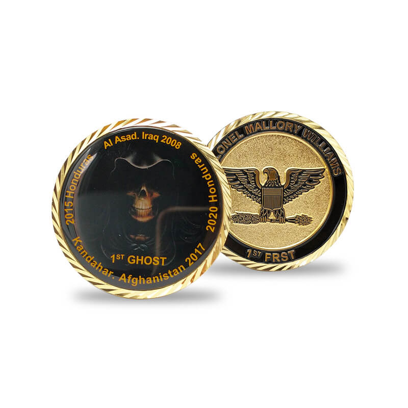 Maker Custom Metal Percetakan Epoxy Tentera Tentera Tentera Challenge Coin